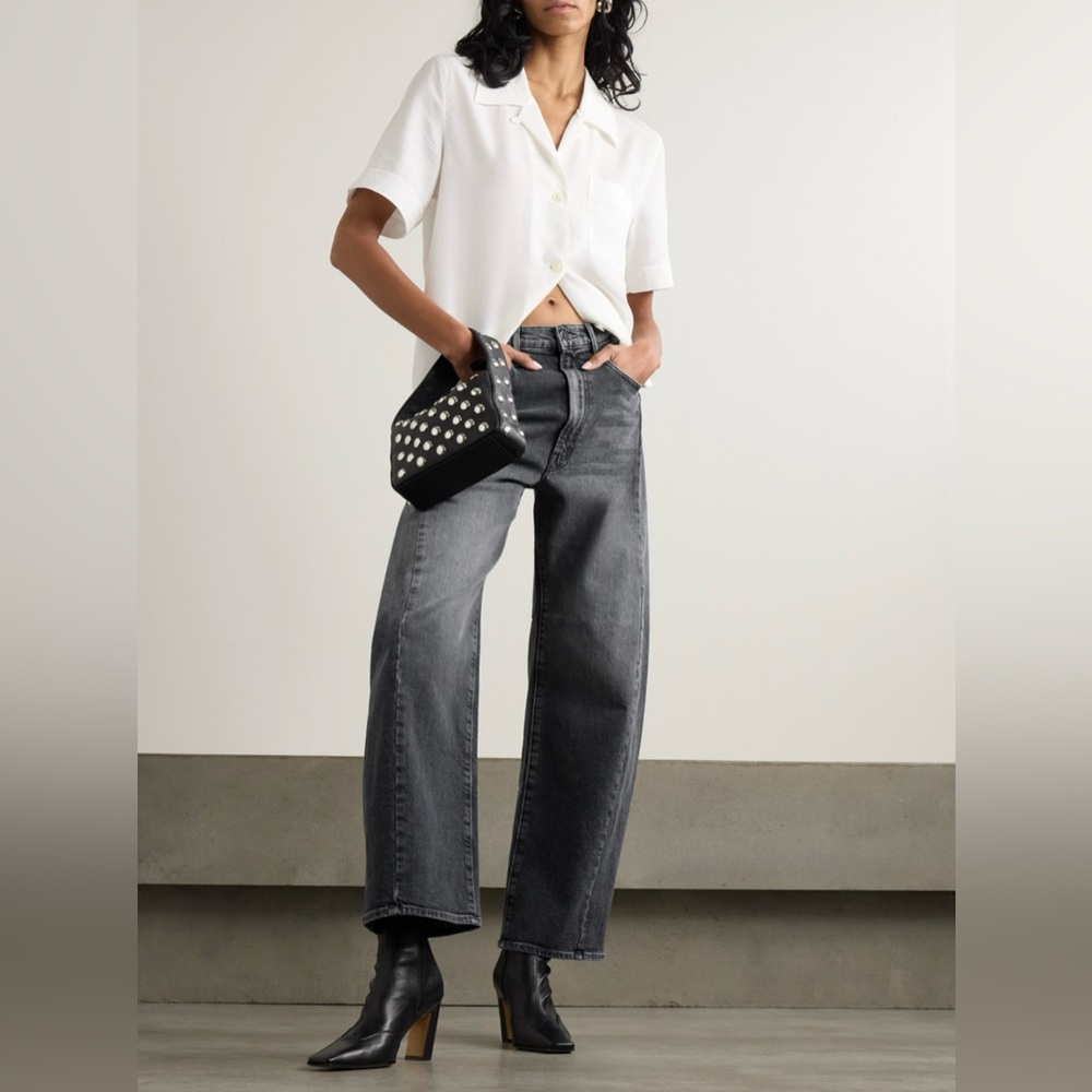 MOTHER The Half Pipe Flood high-rise jeans | Dark gray | 27